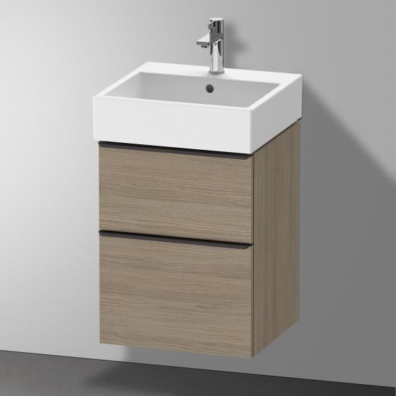 Duravit D-Neo vanity unit with 2 pull-out compartments terra oak