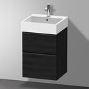 Duravit D-Neo vanity unit with 2 pull-out compartments black oak
