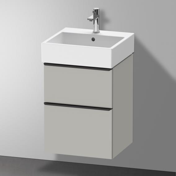 Duravit D-Neo 梳妝台搭配 2 個拉出式隔間 霧面混凝土灰色