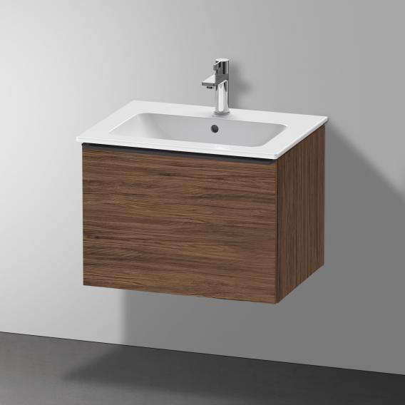 Duravit D-Neo vanity unit with 1 pull-out compartment dark walnut