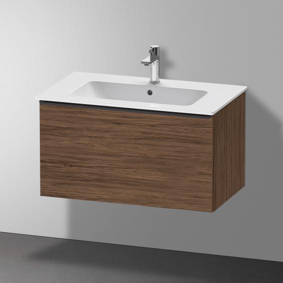 Duravit D-Neo vanity unit with 1 pull-out compartment dark walnut