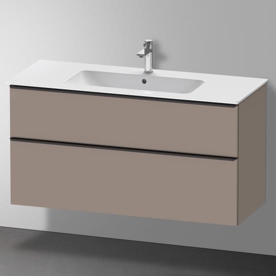 Duravit D-Neo vanity unit with 2 pull-out compartments matt basalt