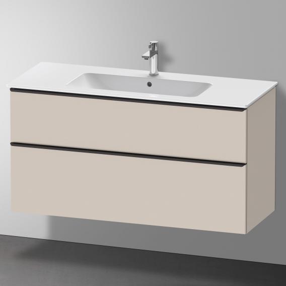 Duravit D-Neo vanity unit with 2 pull-out compartments matt taupe