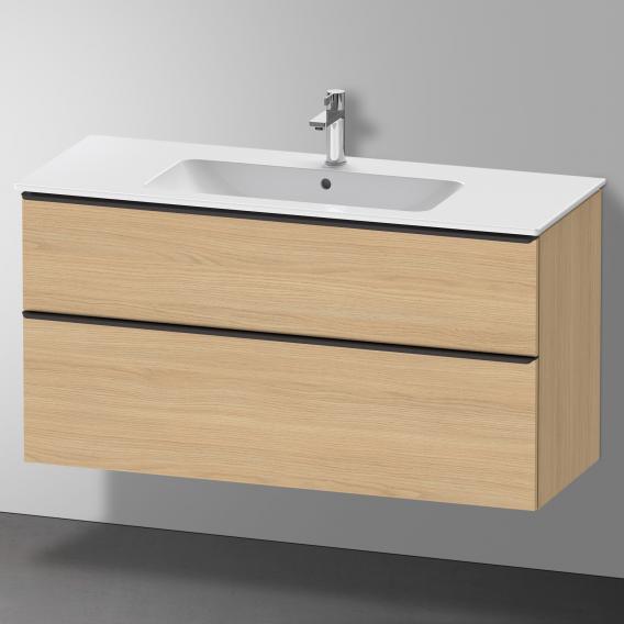 Duravit D-Neo 梳妝台搭配 2 個拉出式隔層天然橡木