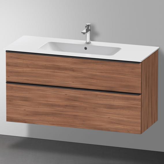 Duravit D-Neo vanity unit with 2 pull-out compartments natural walnut