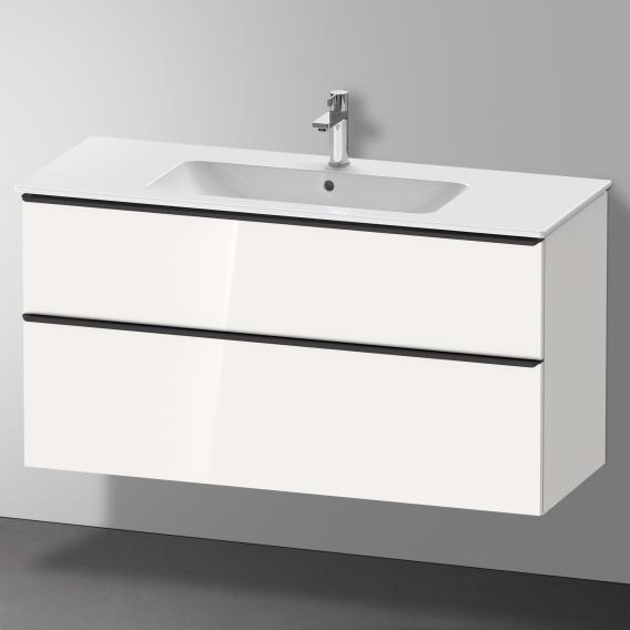 Duravit D-Neo 梳妝台搭配 2 個拉出式隔層白色高光