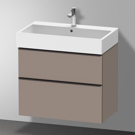 Duravit D-Neo 梳妝台搭配 2 個拉出式隔層 霧面玄武岩