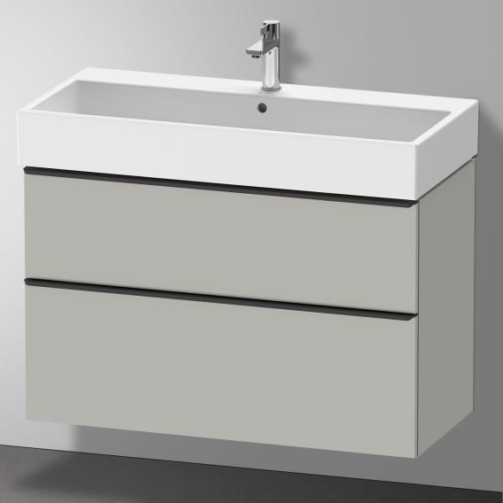 Duravit D-Neo 梳妝台搭配 2 個拉出式隔間 霧面混凝土灰色