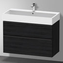 Duravit D-Neo vanity unit with 2 pull-out compartments black oak