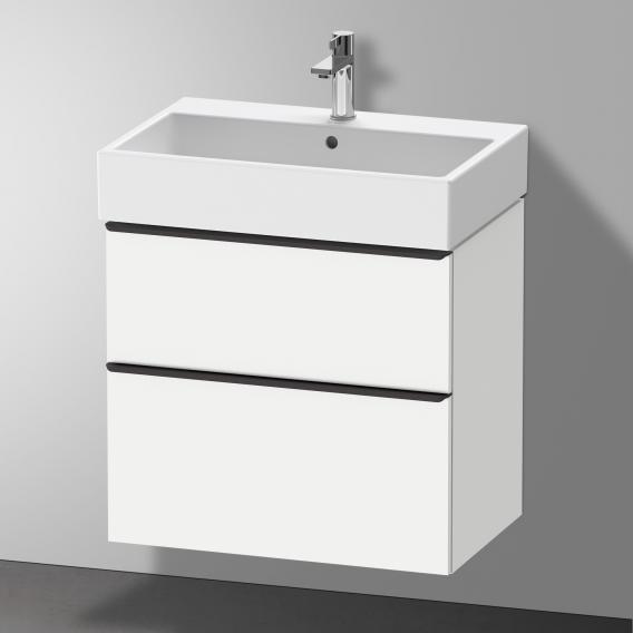 Duravit D-Neo 梳妝台搭配 2 個拉出式隔層 霧面白色