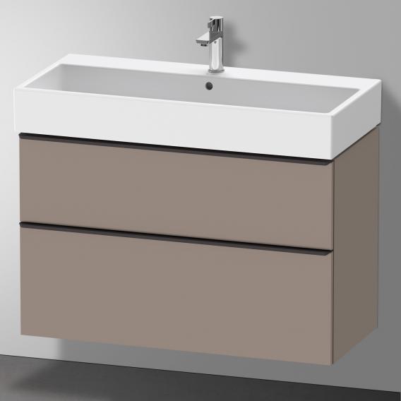 Duravit D-Neo 梳妝台搭配 2 個拉出式隔層 霧面玄武岩