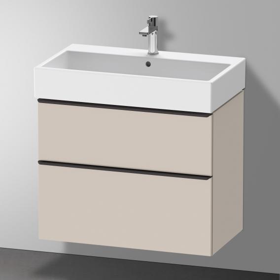 Duravit D-Neo 梳妝台搭配 2 個拉出式隔層 霧面灰褐色