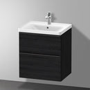 Duravit D-Neo vanity unit with 2 pull-out compartments black oak
