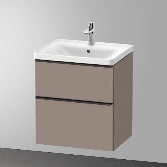 Duravit D-Neo 梳妝台搭配 2 個拉出式隔層 霧面玄武岩