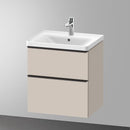 Duravit D-Neo vanity unit with 2 pull-out compartments matt taupe