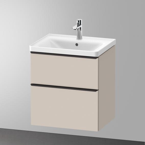 Duravit D-Neo 梳妝台搭配 2 個拉出式隔層 霧面灰褐色