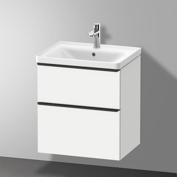 Duravit D-Neo 梳妝台搭配 2 個拉出式隔層 霧面白色