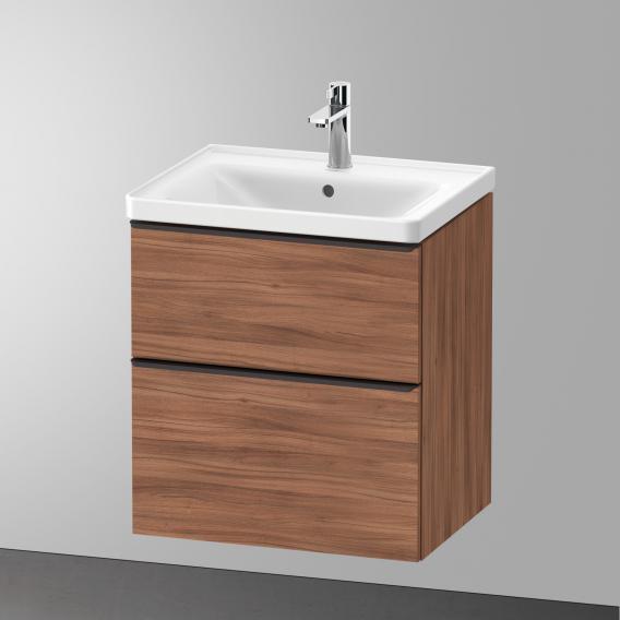 Duravit D-Neo vanity unit with 2 pull-out compartments natural walnut