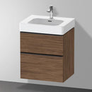 Duravit D-Neo vanity unit with 2 pull-out compartments dark walnut