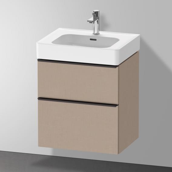 Duravit D-Neo 梳妝台搭配 2 個拉出式隔層 亞麻