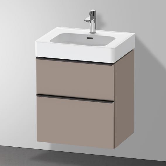 Duravit D-Neo 梳妝台搭配 2 個拉出式隔層 霧面玄武岩