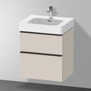Duravit D-Neo vanity unit with 2 pull-out compartments matt taupe