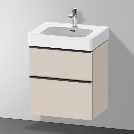 Duravit D-Neo 梳妝台搭配 2 個拉出式隔層 霧面灰褐色