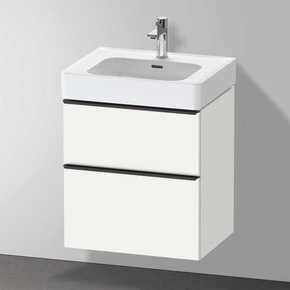 Duravit D-Neo 梳妝台搭配 2 個拉出式隔層 霧面白色