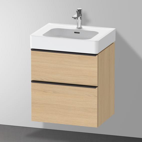 Duravit D-Neo 梳妝台搭配 2 個拉出式隔層天然橡木