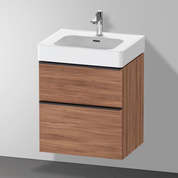 Duravit D-Neo vanity unit with 2 pull-out compartments natural walnut