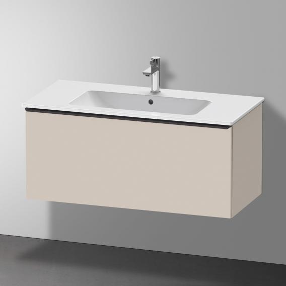 Duravit D-Neo vanity unit with 1 pull-out compartment matt taupe