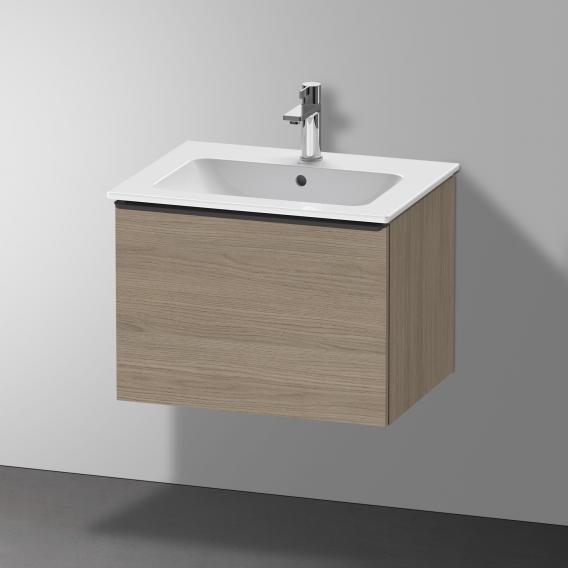 Duravit D-Neo vanity unit with 1 pull-out compartment terra oak