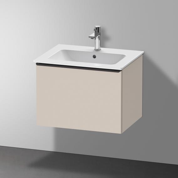 Duravit D-Neo 梳妝台搭配 1 個拉出式隔層 霧面灰褐色