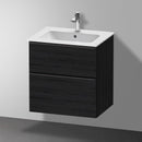 Duravit D-Neo vanity unit with 2 pull-out compartments black oak