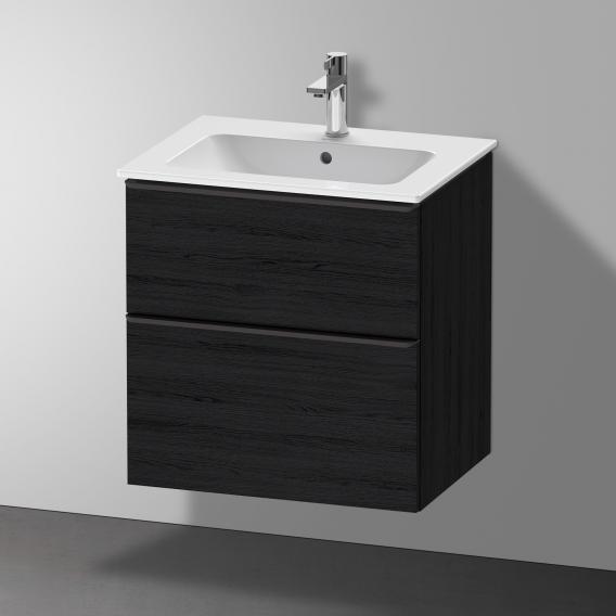 Duravit D-Neo 梳妝台搭配 2 個拉出式隔層 黑橡木