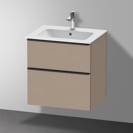 Duravit D-Neo 梳妝台搭配 2 個拉出式隔層 亞麻