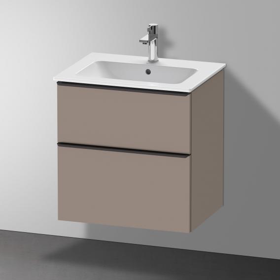 Duravit D-Neo 梳妝台搭配 2 個拉出式隔層 霧面玄武岩