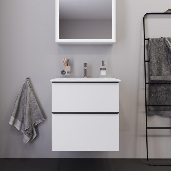 Duravit D-Neo vanity unit with 2 pull-out compartments matt white