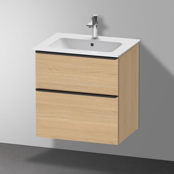 Duravit D-Neo 梳妝台搭配 2 個拉出式隔層天然橡木