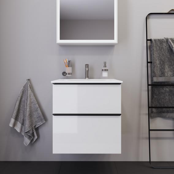 Duravit D-Neo vanity unit with 2 pull-out compartments white high gloss