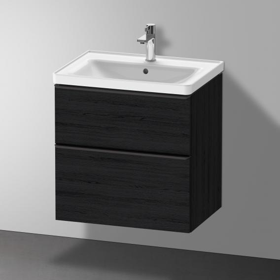 Duravit D-Neo 梳妝台搭配 2 個拉出式隔層 黑橡木