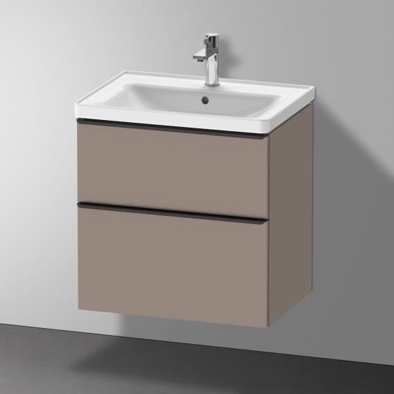 Duravit D-Neo 梳妝台搭配 2 個拉出式隔層 霧面玄武岩