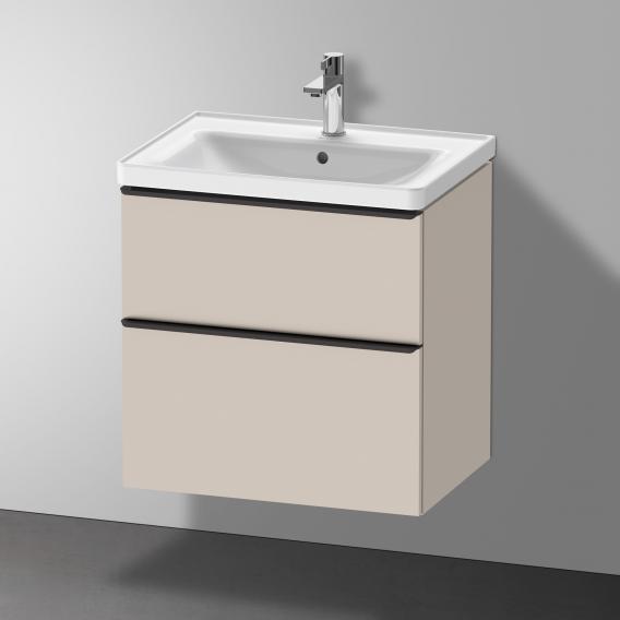 Duravit D-Neo 梳妝台搭配 2 個拉出式隔層 霧面灰褐色