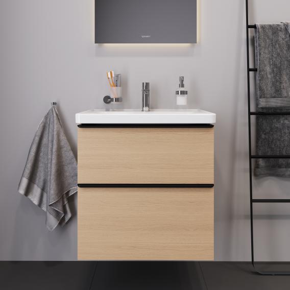 Duravit D-Neo vanity unit with 2 pull-out compartments natural oak