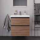 Duravit D-Neo vanity unit with 2 pull-out compartments natural walnut