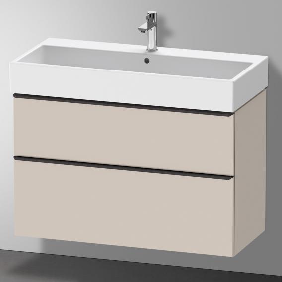 Duravit D-Neo 梳妝台搭配 2 個拉出式隔層 霧面灰褐色