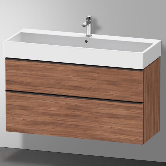 Duravit D-Neo vanity unit with 2 pull-out compartments natural walnut