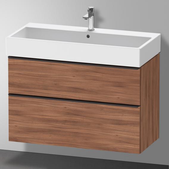 Duravit D-Neo vanity unit with 2 pull-out compartments natural walnut