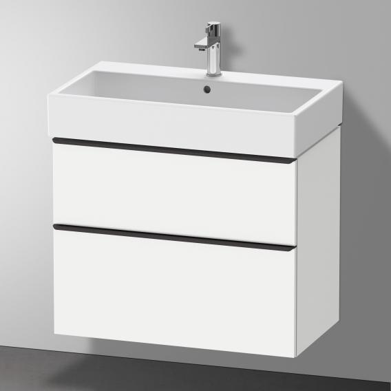 Duravit D-Neo 梳妝台搭配 2 個拉出式隔層 霧面白色