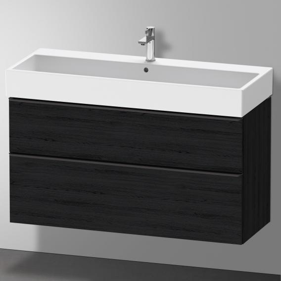 Duravit D-Neo vanity unit with 2 pull-out compartments black oak